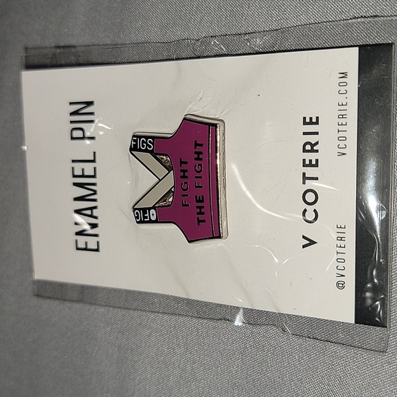 FIGS SCRUBS V COTERIE  FIGHT THE FIGHT ENAMEL PIN - Picture 2 of 3